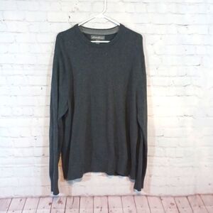 Eddie Bauer Gray Crew Neck Long Sleeve Sweater XL New